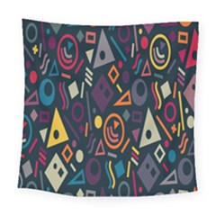 Inspired By The Colours And Shapes Square Tapestry (large)