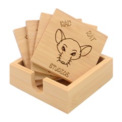 Rad Rat Studios Logo Bamboo Coaster Set