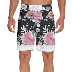 Botanical T- Shirt Botanical Graceful Pattern T- Shirt Men s Beach Shorts