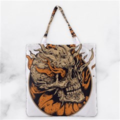 Human Skull  Skull Art Skeleton Illustration Grocery Tote Bag