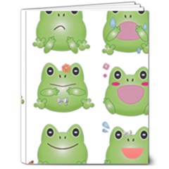 Kawaii-frog-rainy-season-japanese 8  X 10  Hardcover Notebook