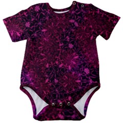 Retro-flower-pattern-design-batik- Baby Short Sleeve Bodysuit
