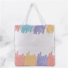 Border Frame Colorful Brush Strokes Grocery Tote Bag