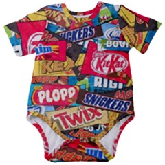 Pop Art Food Cute Patterns Baby Short Sleeve Bodysuit