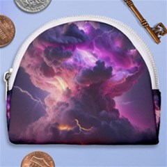 Cloud Heaven Storm Chaos Purple Horseshoe Style Canvas Pouch