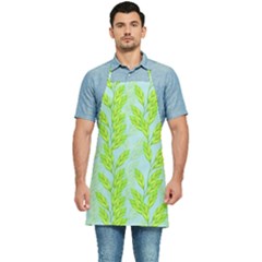 Background Leaves Branch Seamless Kitchen Apron
