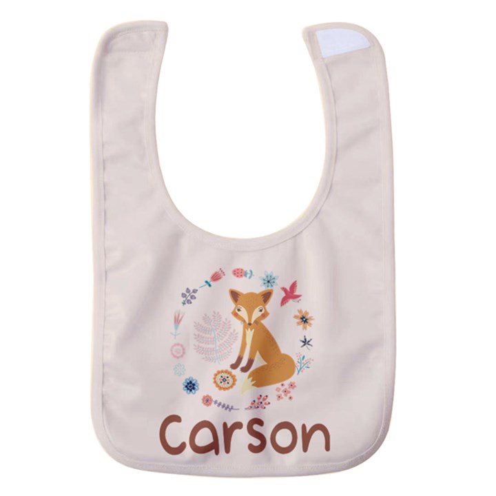 Fox Name Baby Bib Baby Bib