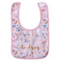Flamingo Pattern Name Baby Bib Baby Bib View1