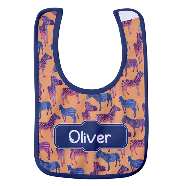 Zebra Name Baby Bib Baby Bib