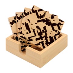 Maze Mazes Fabric Fabrics Color Bamboo Coaster Set