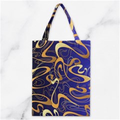 Squiggly Lines Blue Ombre Classic Tote Bag