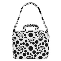 Dot Dots Round Black And White Macbook Pro 16  Shoulder Laptop Bag