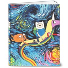Adventure Time Art Starry Night Van Gogh 8  X 10  Hardcover Notebook
