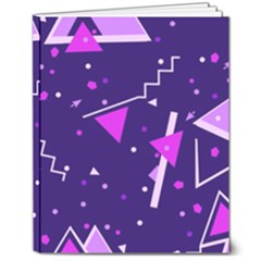 Memphis Pattern Geometric Abstract 8  X 10  Hardcover Notebook