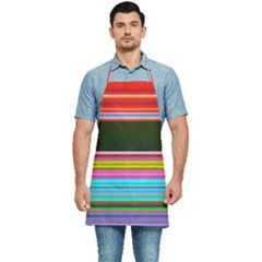 Horizontal Line Colorful Kitchen Apron