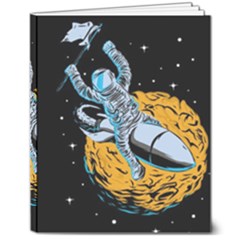 Astronaut Planet Space Science 8  X 10  Hardcover Notebook