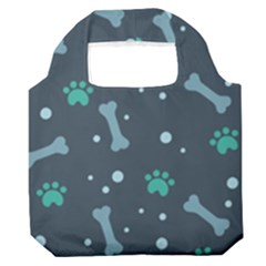 Bons Foot Prints Pattern Background Premium Foldable Grocery Recycle Bag