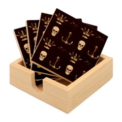 Tattoo Old School Background Pattern Bamboo Coaster Set