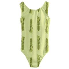 Yellow Pineapple Kids  Cut-out Back One Piece Swimsuit