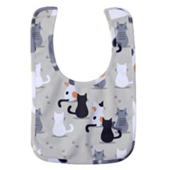 Cute Cat Seamless Pattern Baby Bib