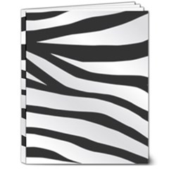 White Tiger Skin 8  X 10  Hardcover Notebook