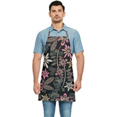 Flower Art Pattern Kitchen Apron