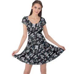 Symbols Mathematics Gray Pie Formula Cap Sleeve Dress