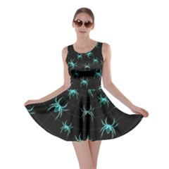 String Of Webs Black Spiders Skater Dress