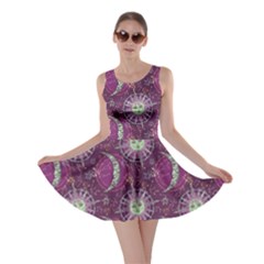 Purple Astrology Skater Dress