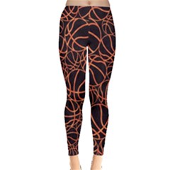 Basketball Orange Dark Leggings 