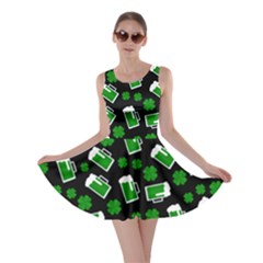 Shamrock Black St Patrick Beer Skater Dress