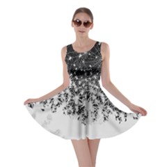 White Horror Spider Black Halloween Bats Skater Dress