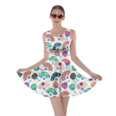 Japanese Fan Japanese Food Sushi Pattern Skater Dress