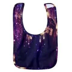 Tardis Regeneration Art Doctor Who Paint Purple Sci Fi Space Star Time Machine Baby Bib