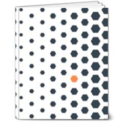 Honeycomb Hexagon Pattern Abstract 8  X 10  Hardcover Notebook