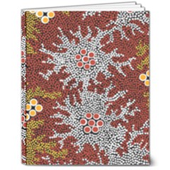 Authentic Aboriginal Art - Bushland Dreaming 8  X 10  Hardcover Notebook