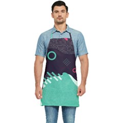 Colorful Background, Material Design, Geometric Shapes Kitchen Apron