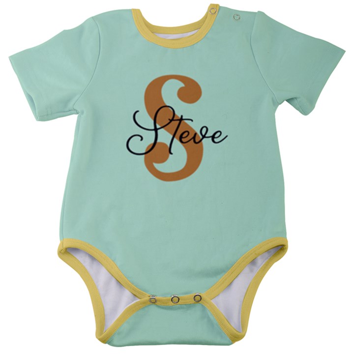 Personalized Color Initial Name Baby Short Sleeve Bodysuit Baby Short Sleeve Bodysuit