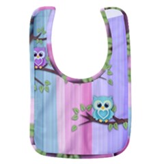 Owls Family Stripe Tree Baby Bib