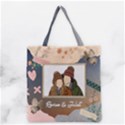 Personalized Photo Illustration Lover Name Tote Bag Grocery Tote Bag View2
