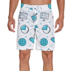 Pattern Business Graphics Seamless Background Texture Desktop Design Concept Geometric Men s Beach Shorts