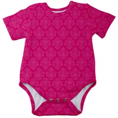 Pink Pattern, Abstract, Background, Bright, Desenho Baby Short Sleeve Bodysuit