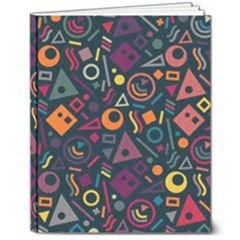 Random, Abstract, Forma, Cube, Triangle, Creative 8  X 10  Hardcover Notebook