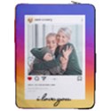 Personalized Name Photo Social Media Frame 17  Vertical Laptop Sleeve Case With Pocket View1