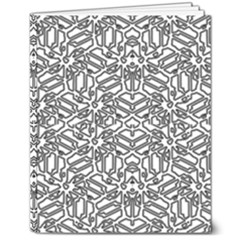 Monochrome Maze Design Print 8  X 10  Hardcover Notebook
