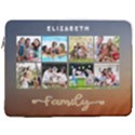 Personalized Photo Family Name Any Text Laptop Sleeve Case with Pocket 17  Vertical Laptop Sleeve Case With Pocket View1