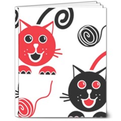 Cat Little Ball Animal 8  X 10  Hardcover Notebook