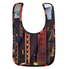 Sci-fi Futuristic Science Fiction City Neon Scene Artistic Technology Machine Fantasy Gothic Town Bu Baby Bib