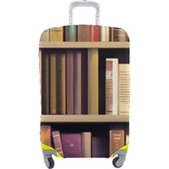 Books Bookshelves Office Fantasy Background Artwork Book Cover Apothecary Book Nook Literature Libra Luggage Cover (large)