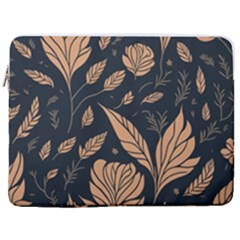 Background Pattern Leaves Texture 17  Vertical Laptop Sleeve Case With Pocket